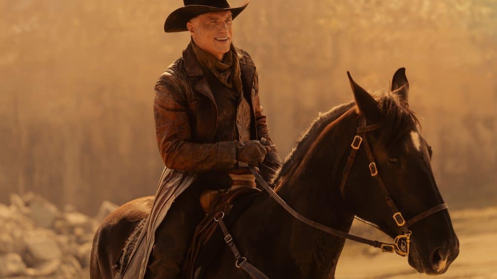 Captain Pike (Anson Mount) reitet auf dem Mars ein Pferd