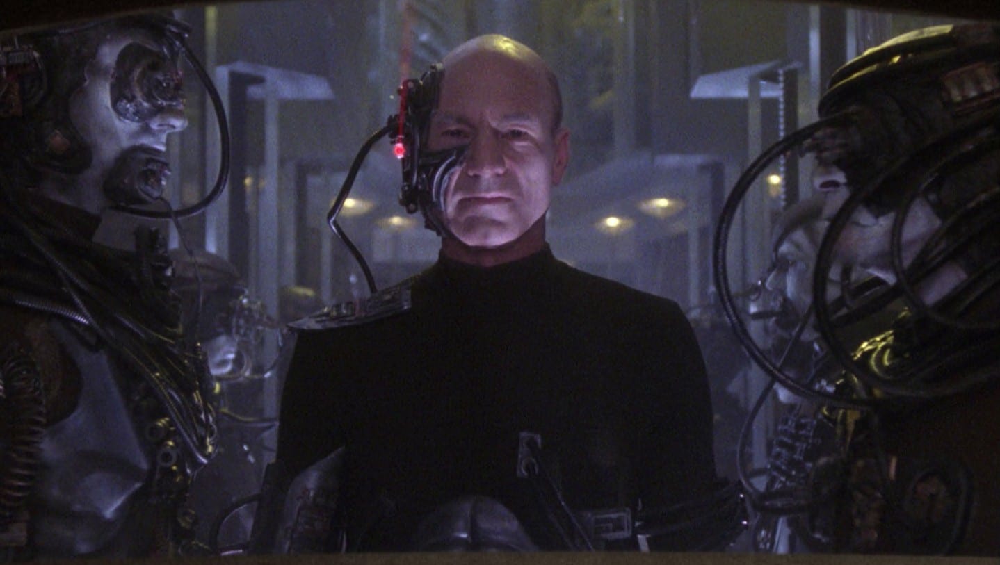 Locutus an Bord des Borgschiffs